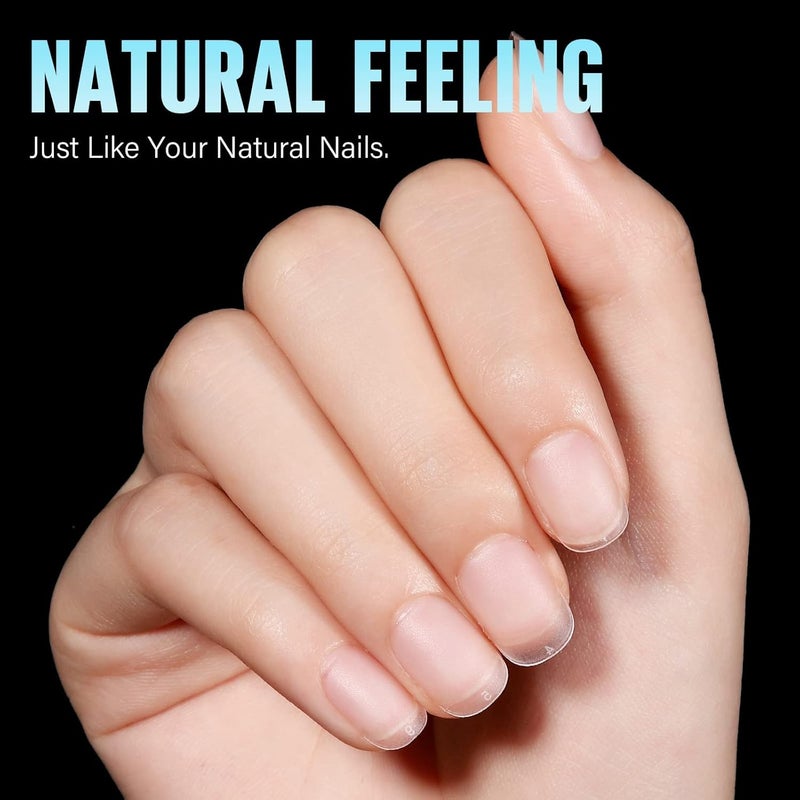 TOMICCA Extra Short Oval Nail Tips, Acrylic Double Sided Matte Fake Nails for Extension,240Pcs 15 Sizes Press On Nail Tips for Home DIY Art Women Girls - Image 4